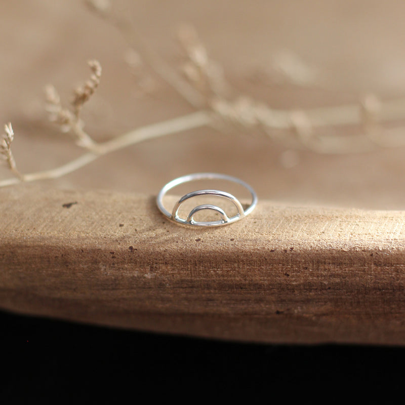 Double Arch Ring - Sterling Silver