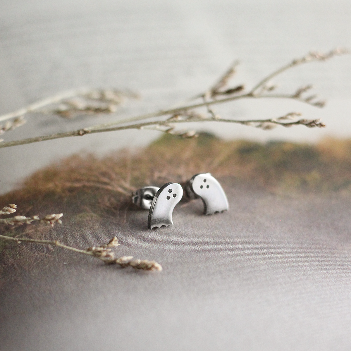 Mini Ghost Earrings