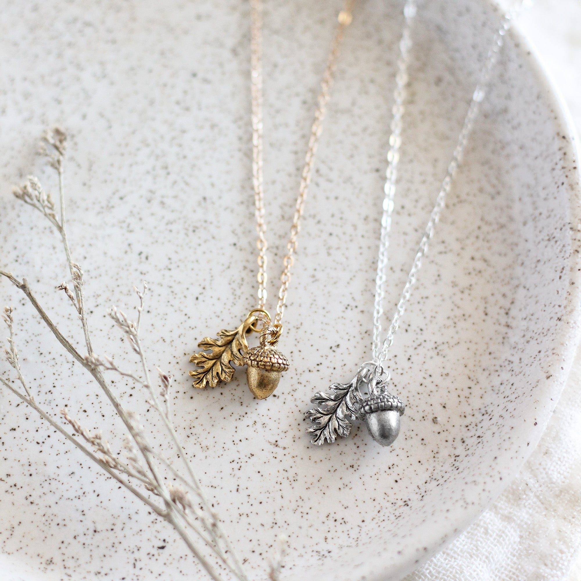 Acorn & Oak Leaf Necklace
