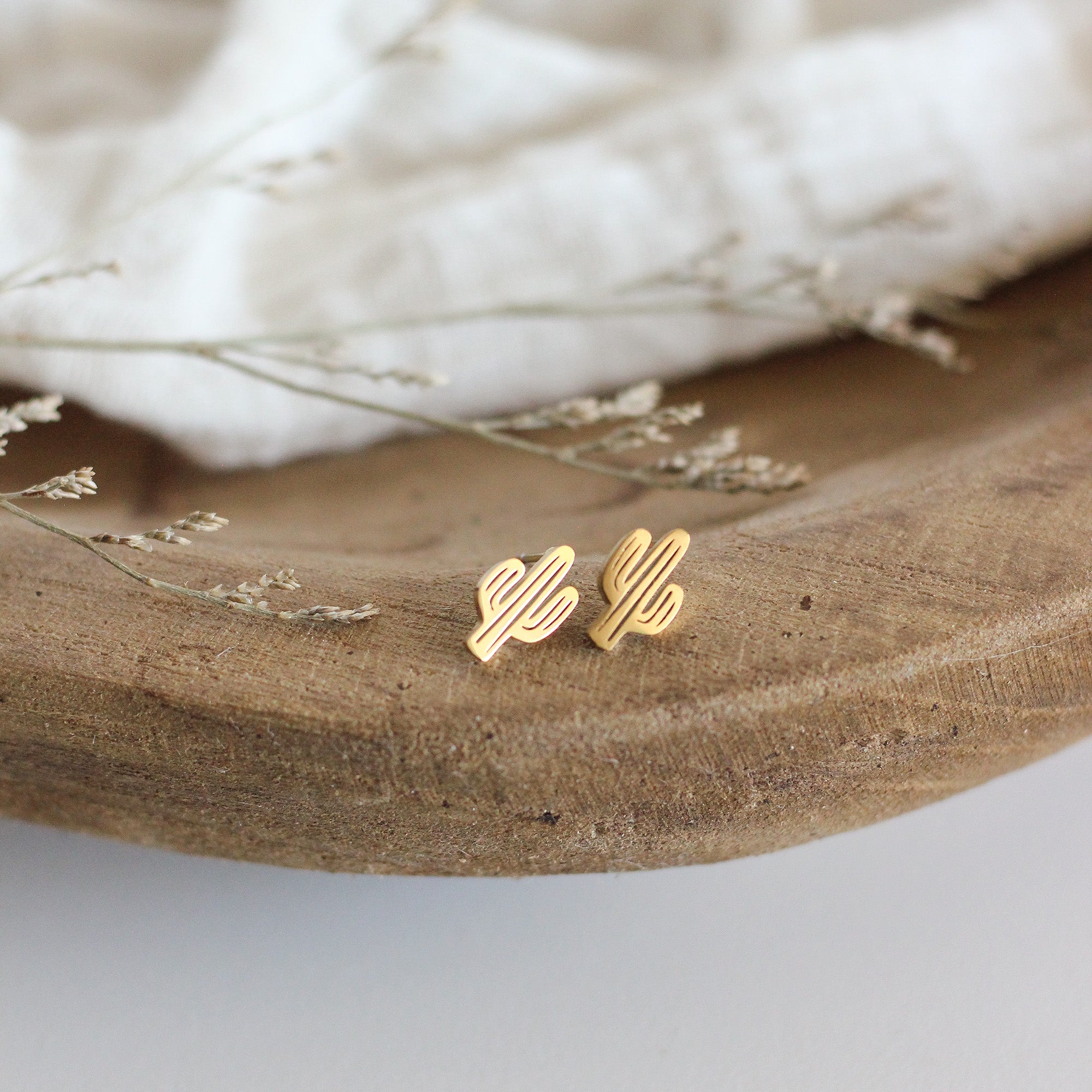 Mini Cactus Earrings