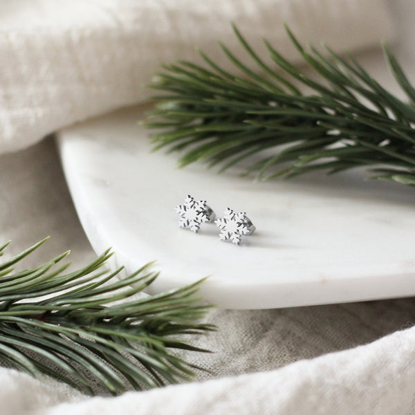 Mini Snowflake Earrings