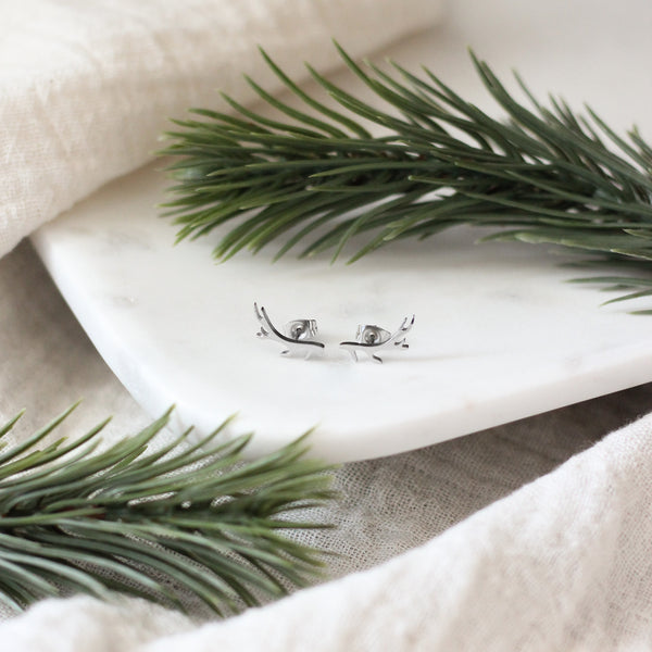 Mini Antler Earrings