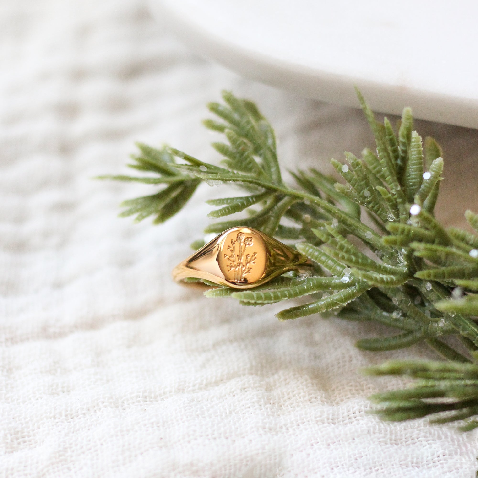 Wildflower Signet Ring