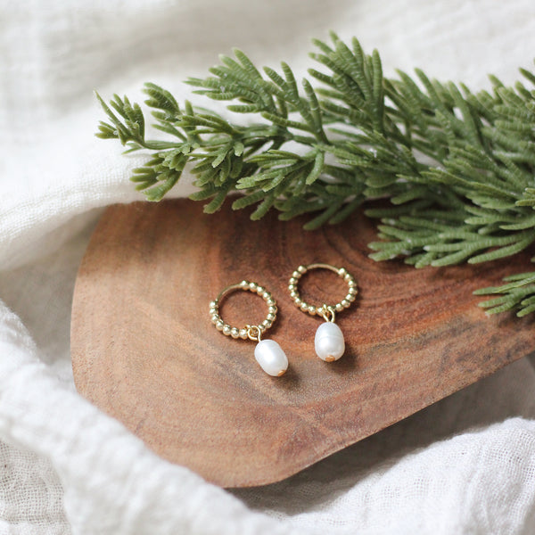 Heirloom Pearl Hoop Earrings