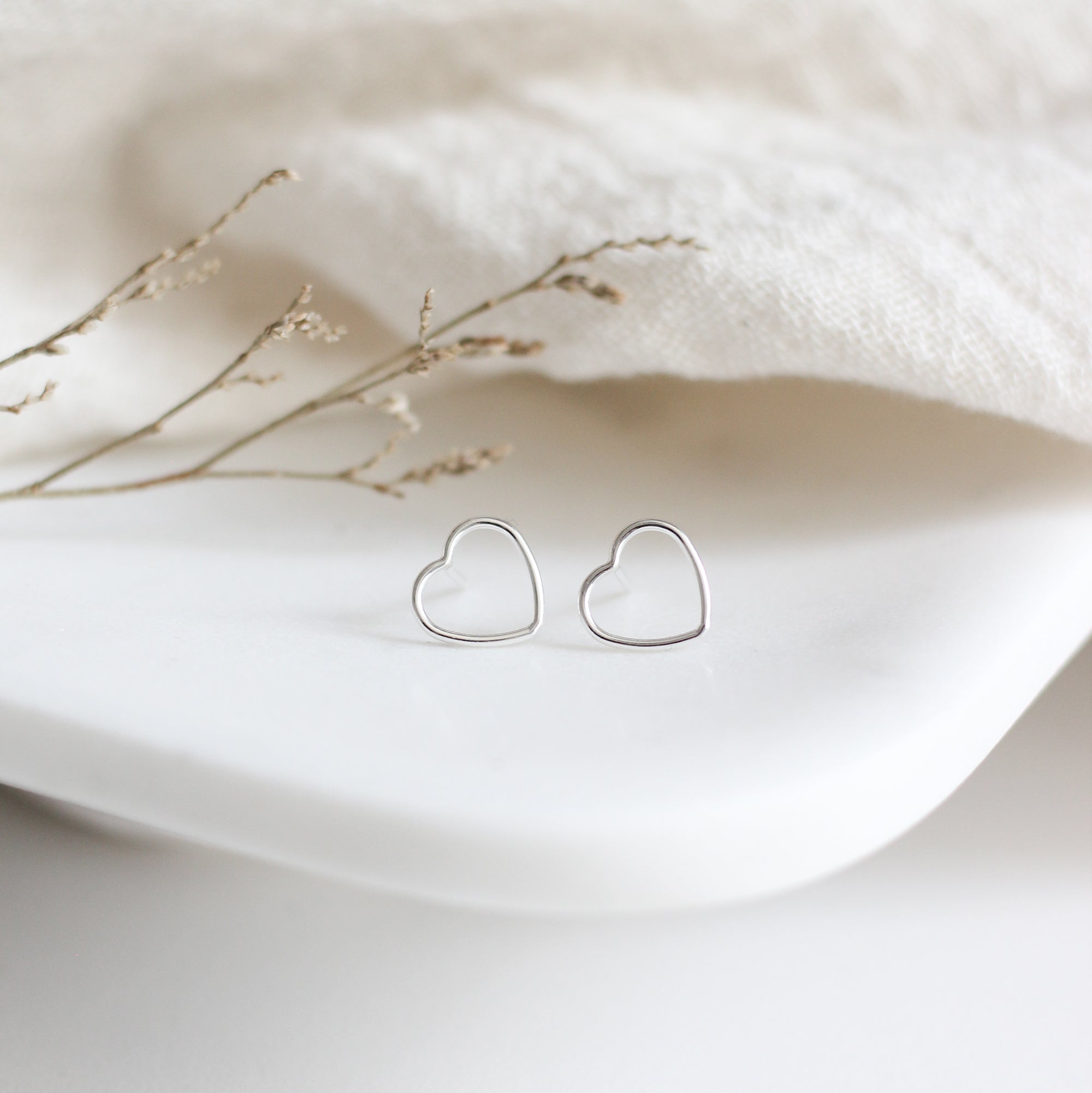 Open Heart Earrings