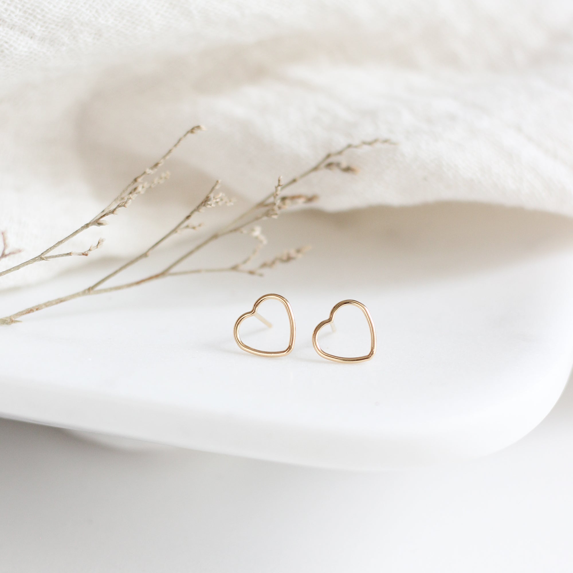Open Heart Earrings