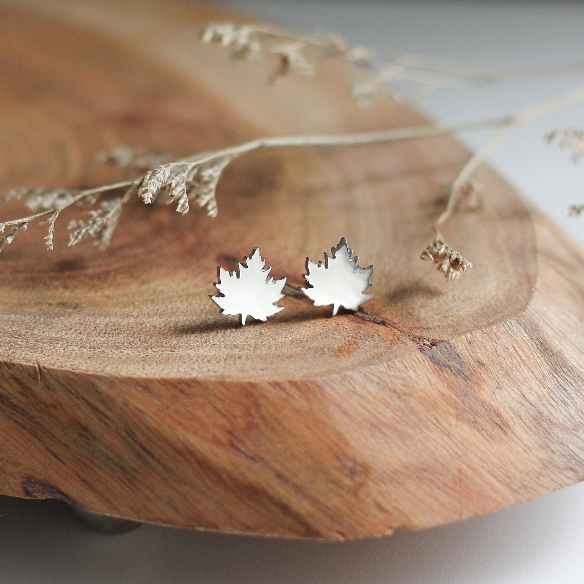 Mini Canadian Maple Earrings