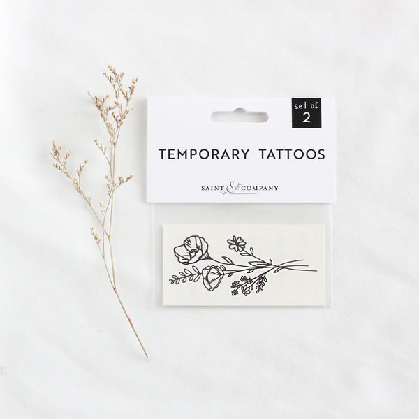 Wildflower Temporary Tattoo