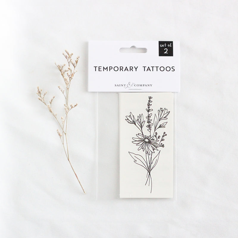 Meadow Flora Temporary Tattoo