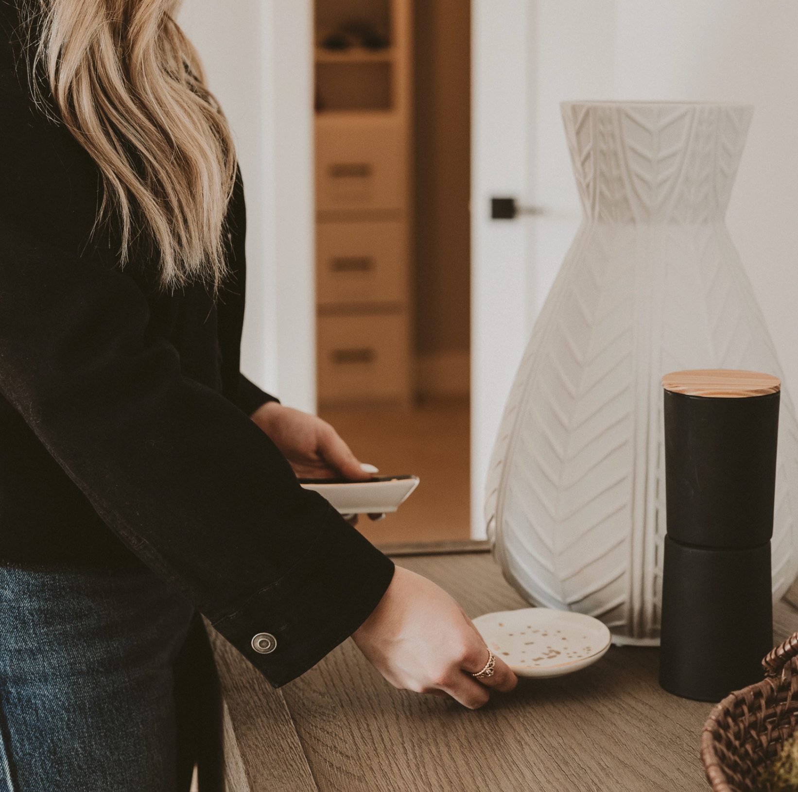 Gold Speckled Ring Dish