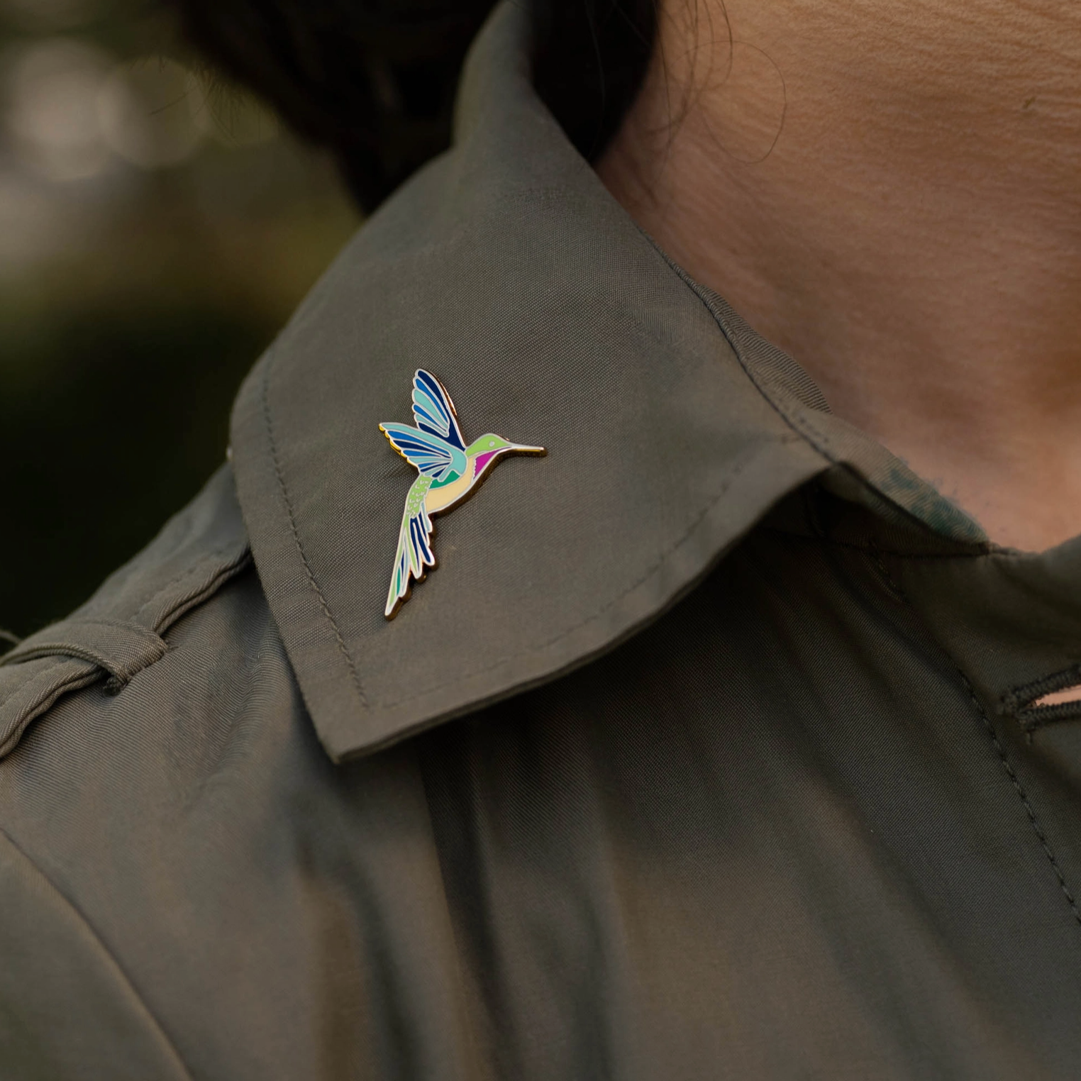 Hummingbird Enamel Pin