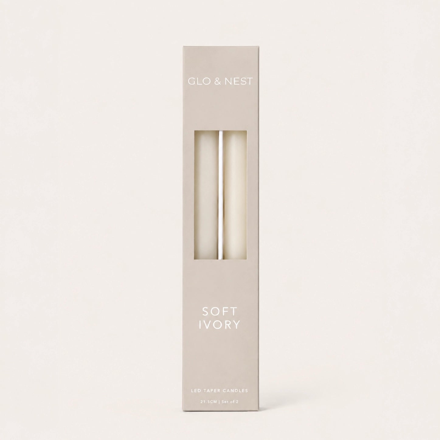 Ivory LED Wax Taper Candles