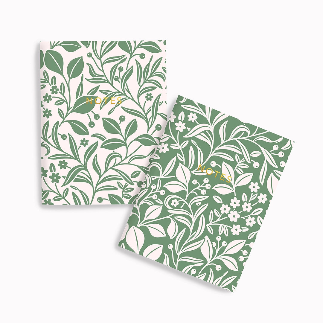 Sage Botanical Pocket Notebook Set
