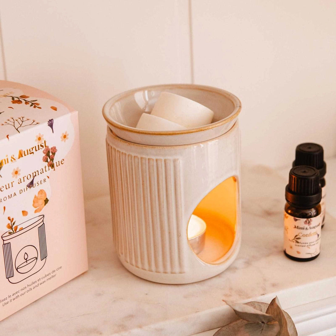 Ribbed Ceramic Aroma Diffuser