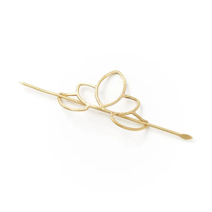Gold Lotus Hair Slide