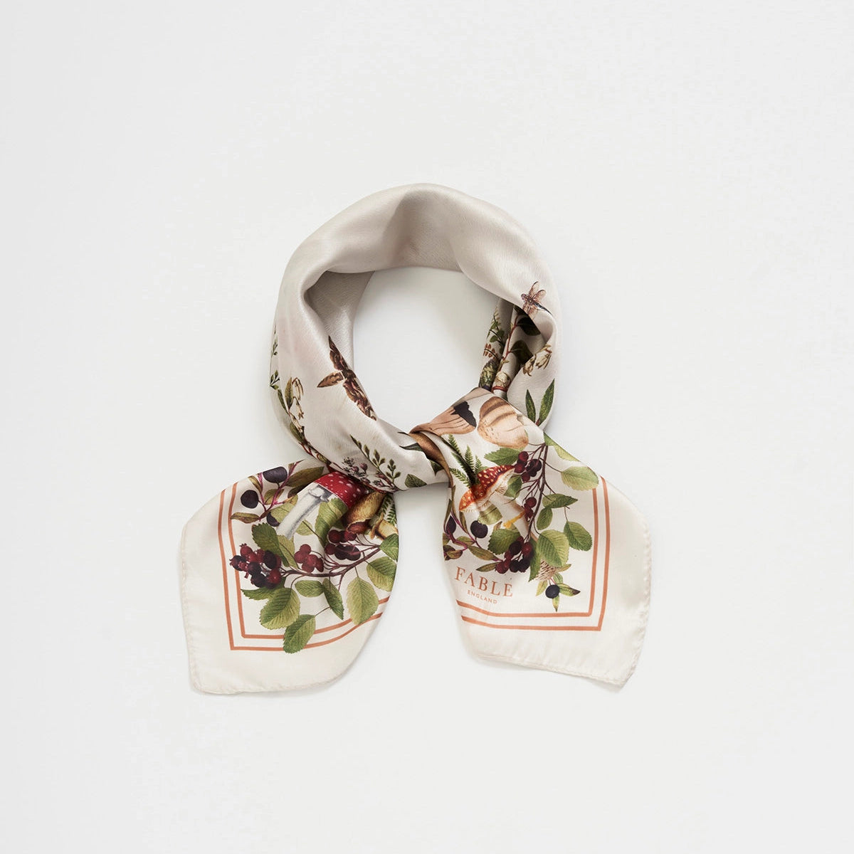 Ivory Silk Mushroom Scarf