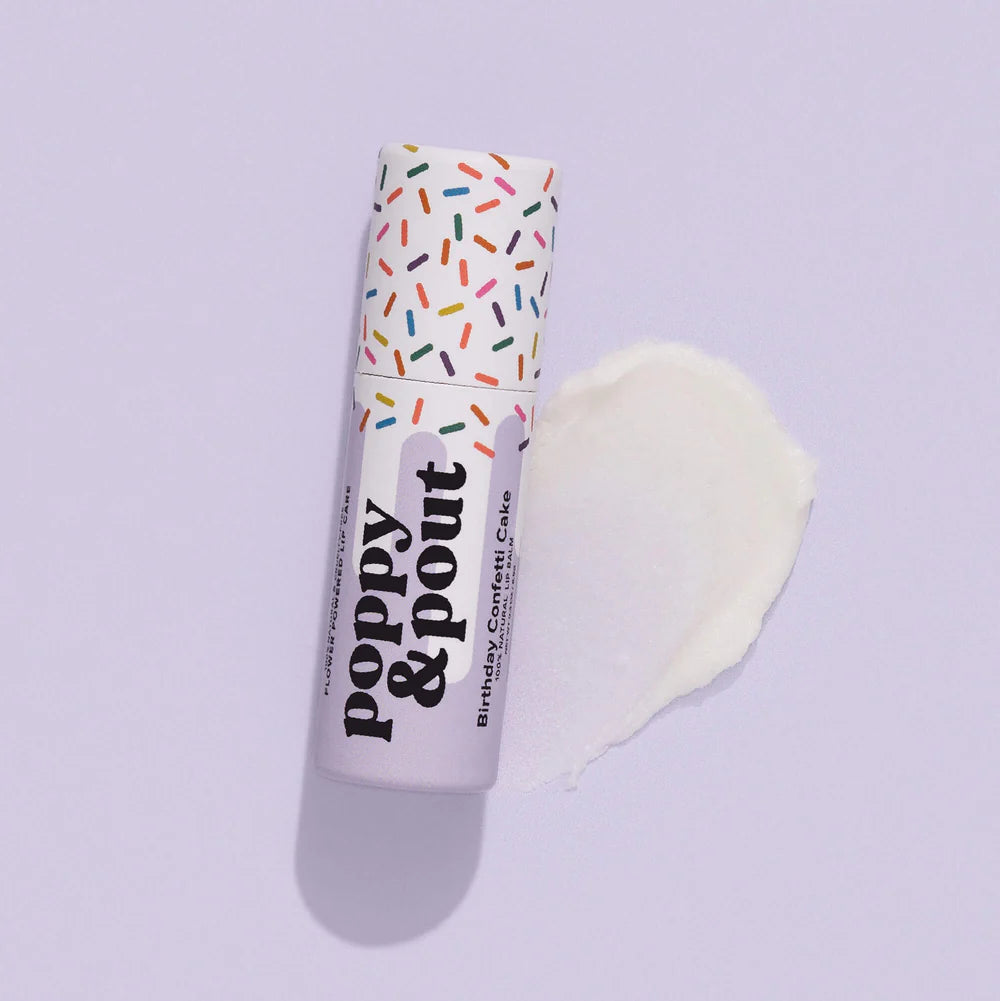 Purple Birthday Confetti Cake Lip Balm | Poppy & Pout