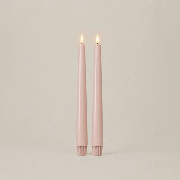 Pink LED Wax Taper Candles