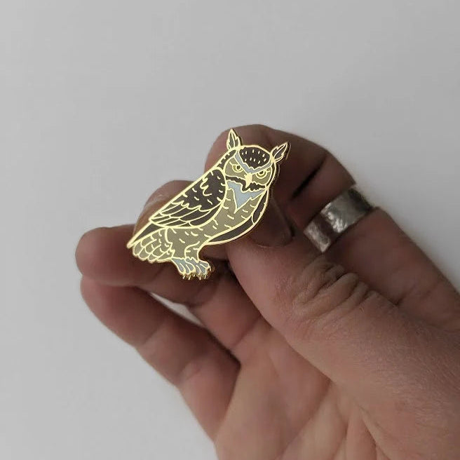 Great Horned Owl Enamel Pin