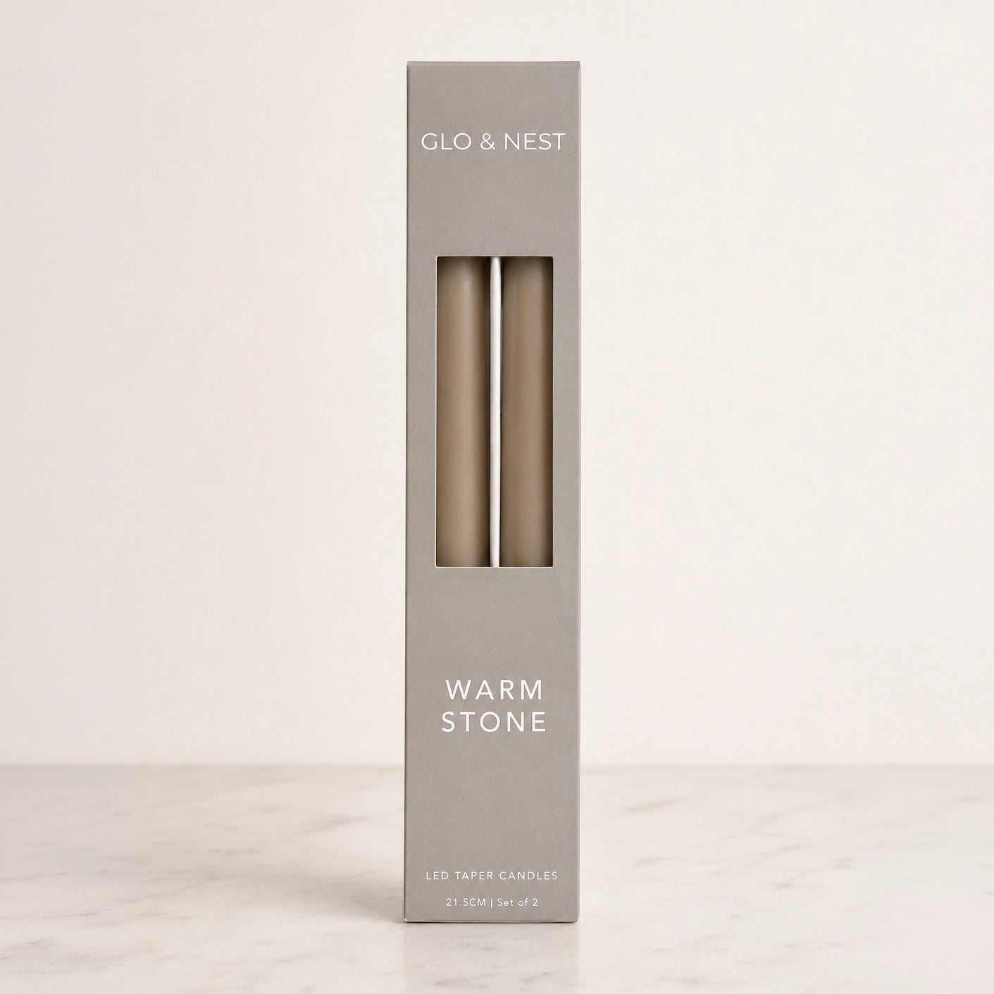 Stone LED Wax Taper Candles