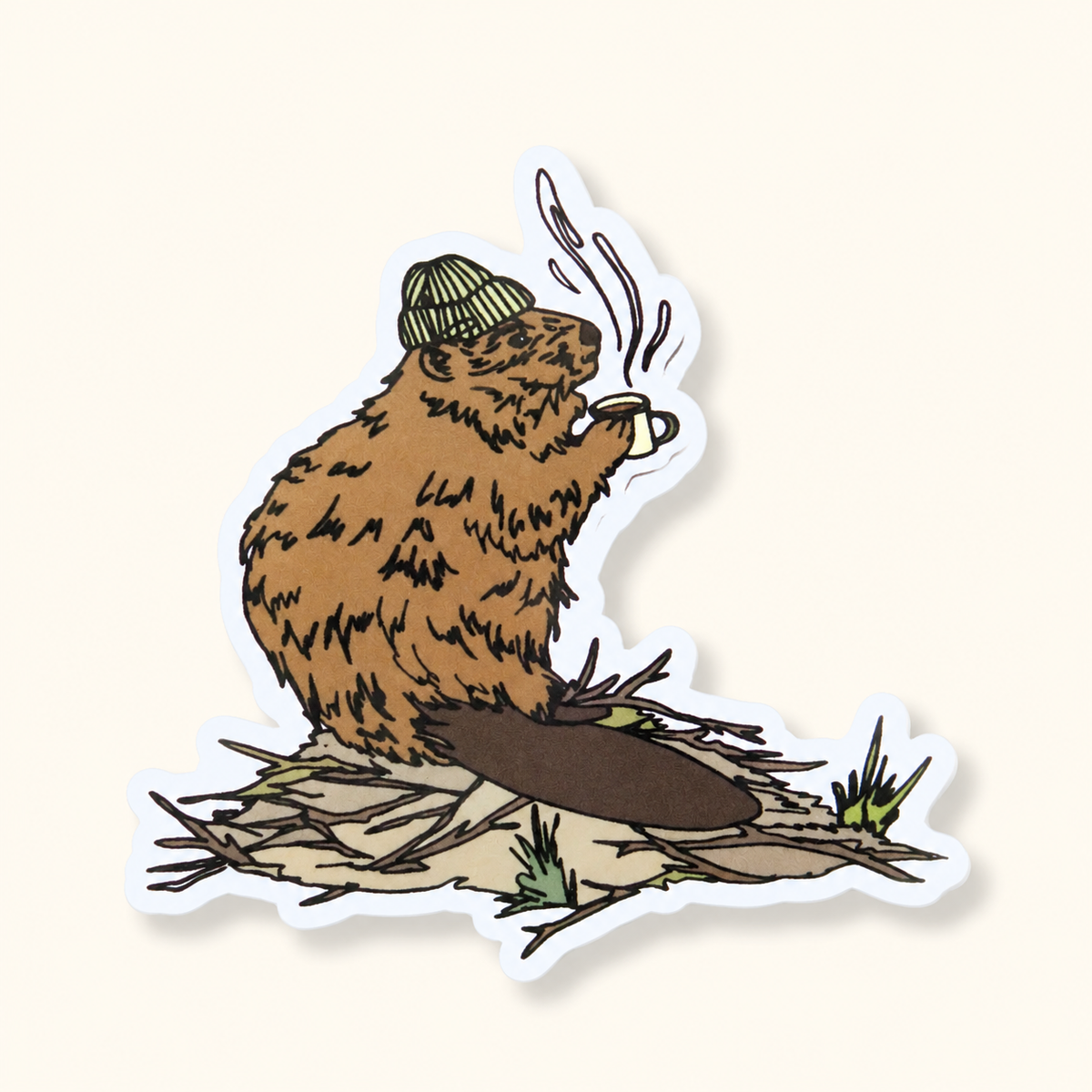 Beaver Vinyl Sticker