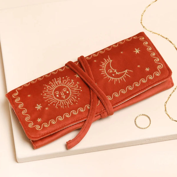 Sun & Moon Velvet Jewellery Roll