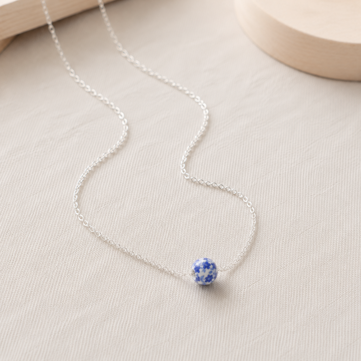 Delft Blue Bead Necklace