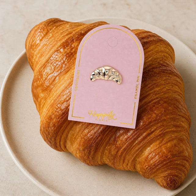 Golden Croissant Pin