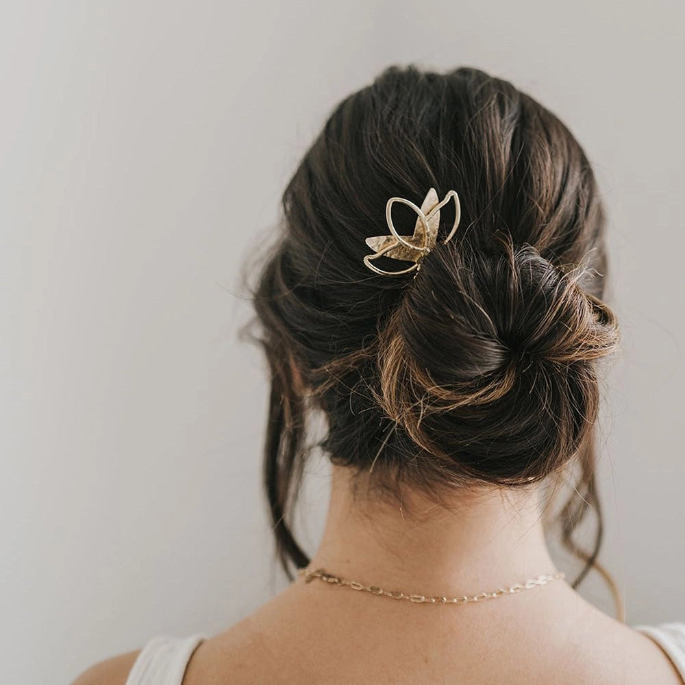 Gold Lotus Hair Pin