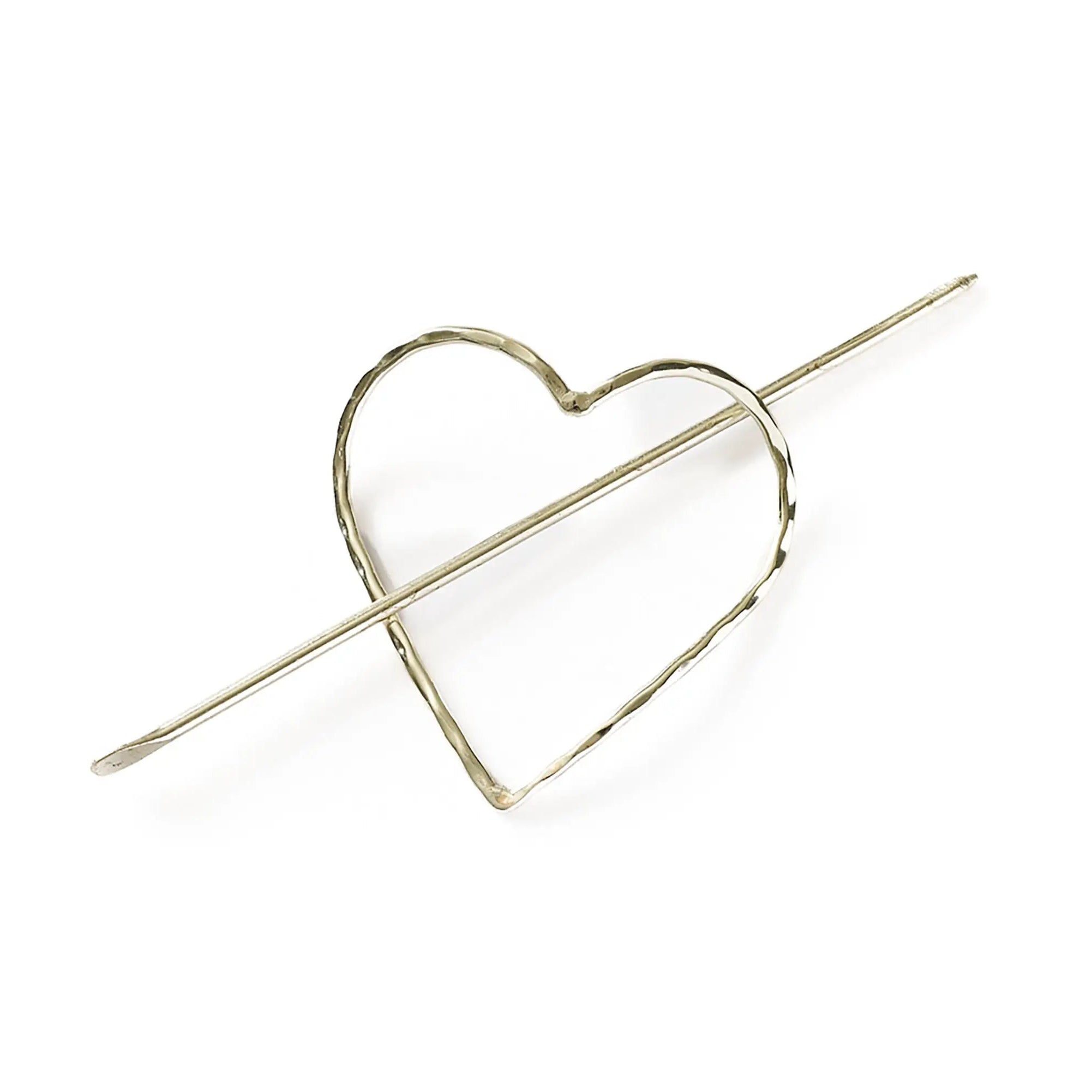 Silver Heart Hair Slide
