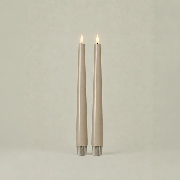 Stone LED Wax Taper Candles