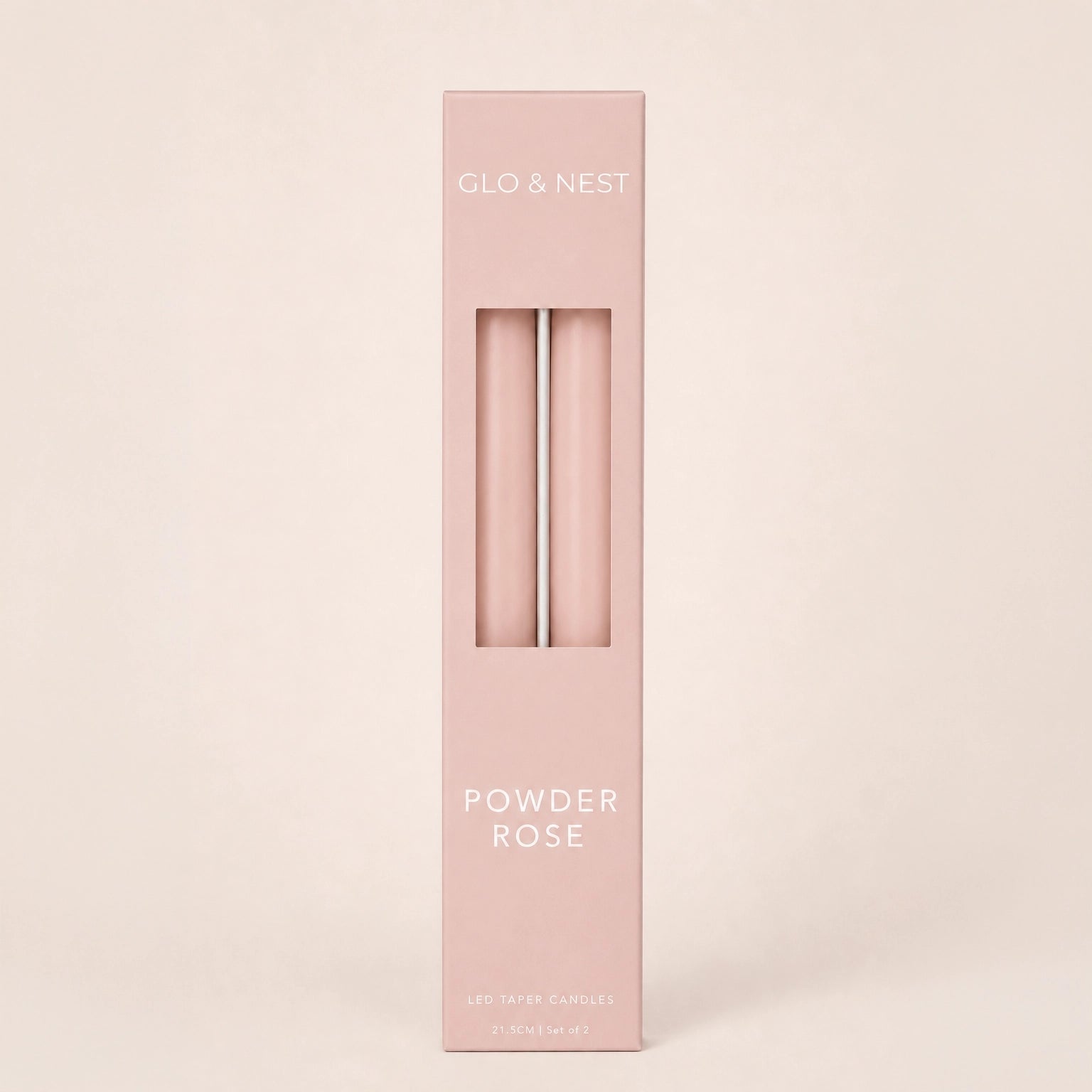 Pink LED Wax Taper Candles