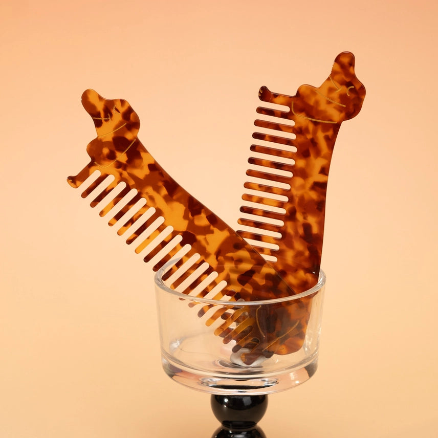 Tortoiseshell Dachshund Hair Comb