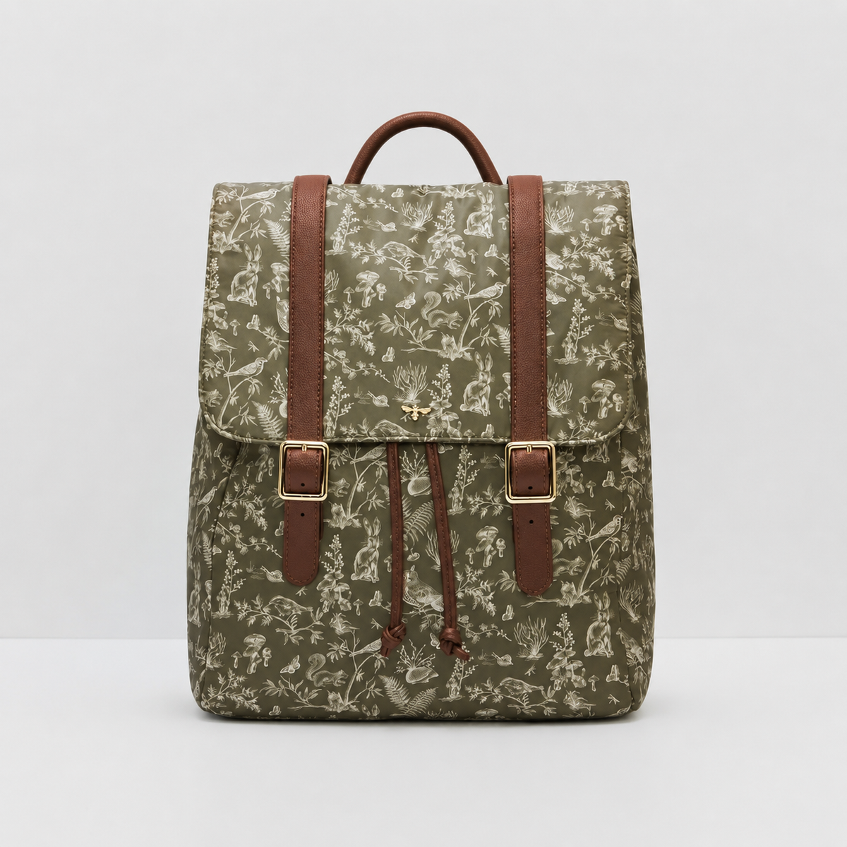 Green Nature Print Backpack | Fable England