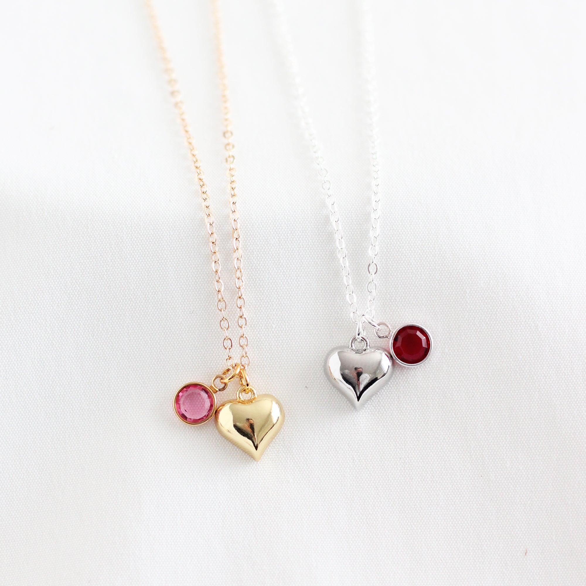 Heart Birthstone Necklace