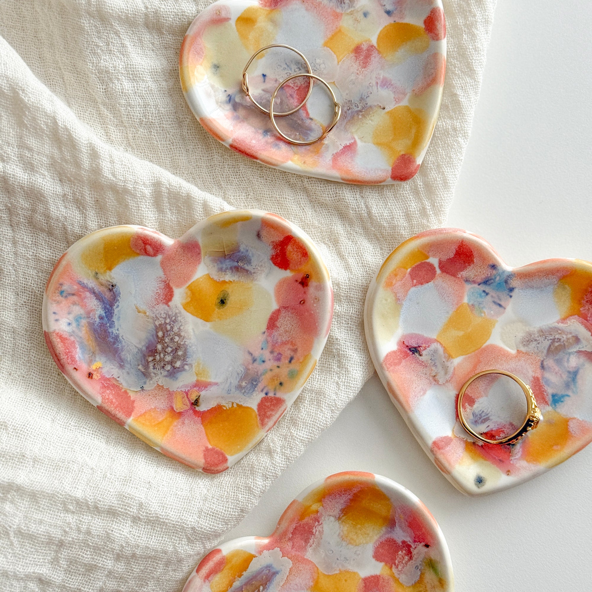 Heart Confetti Ring Dish