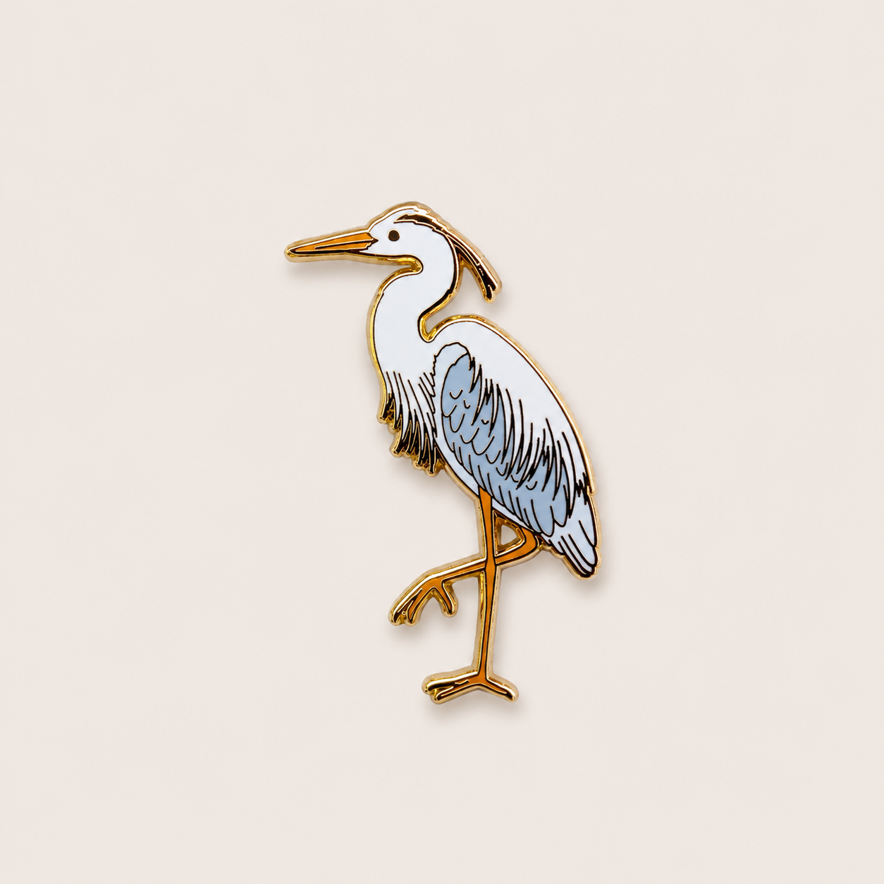 Heron Enamel Pin
