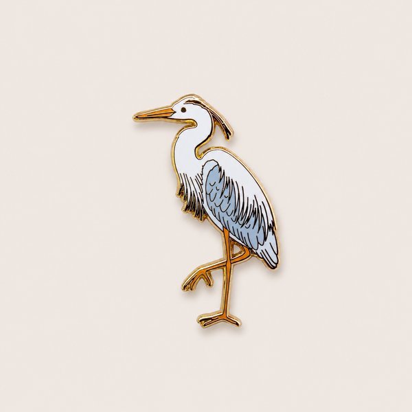 Heron Enamel Pin