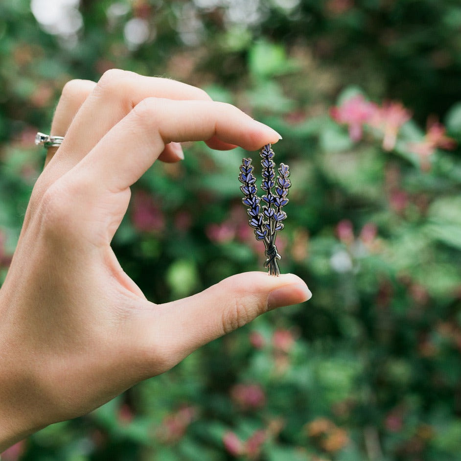 Lavender Enamel Pin