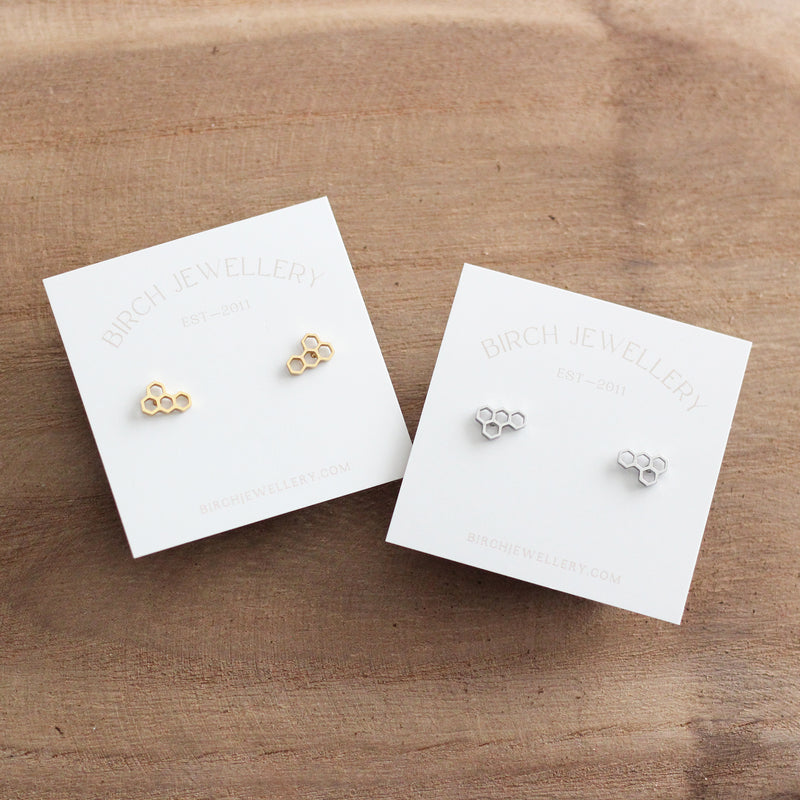 Mini Honeycomb Earrings