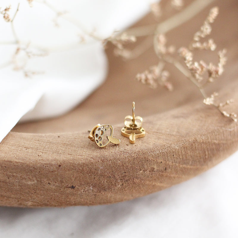 Mini Mushroom Earrings