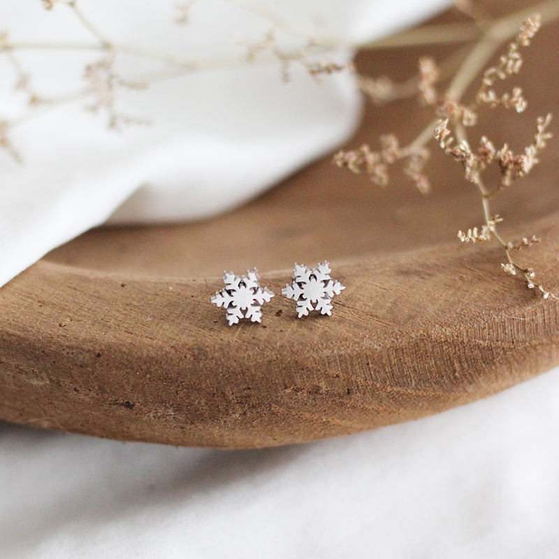 Mini Snowflake Earrings