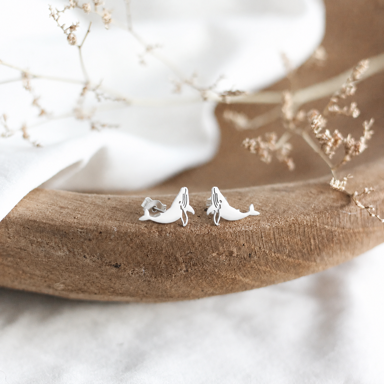 Mini Whale Earrings