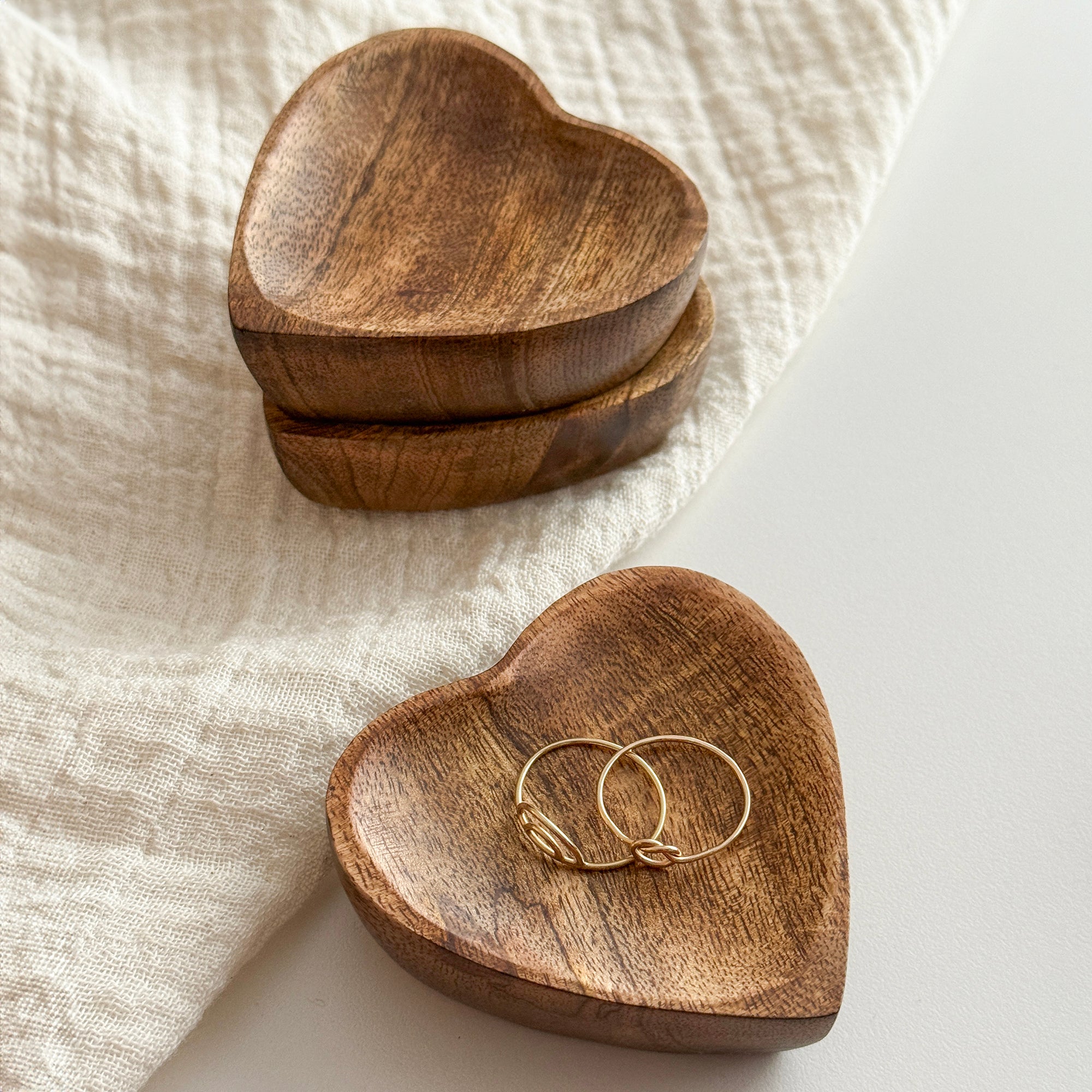 Mini Wood Heart Dish