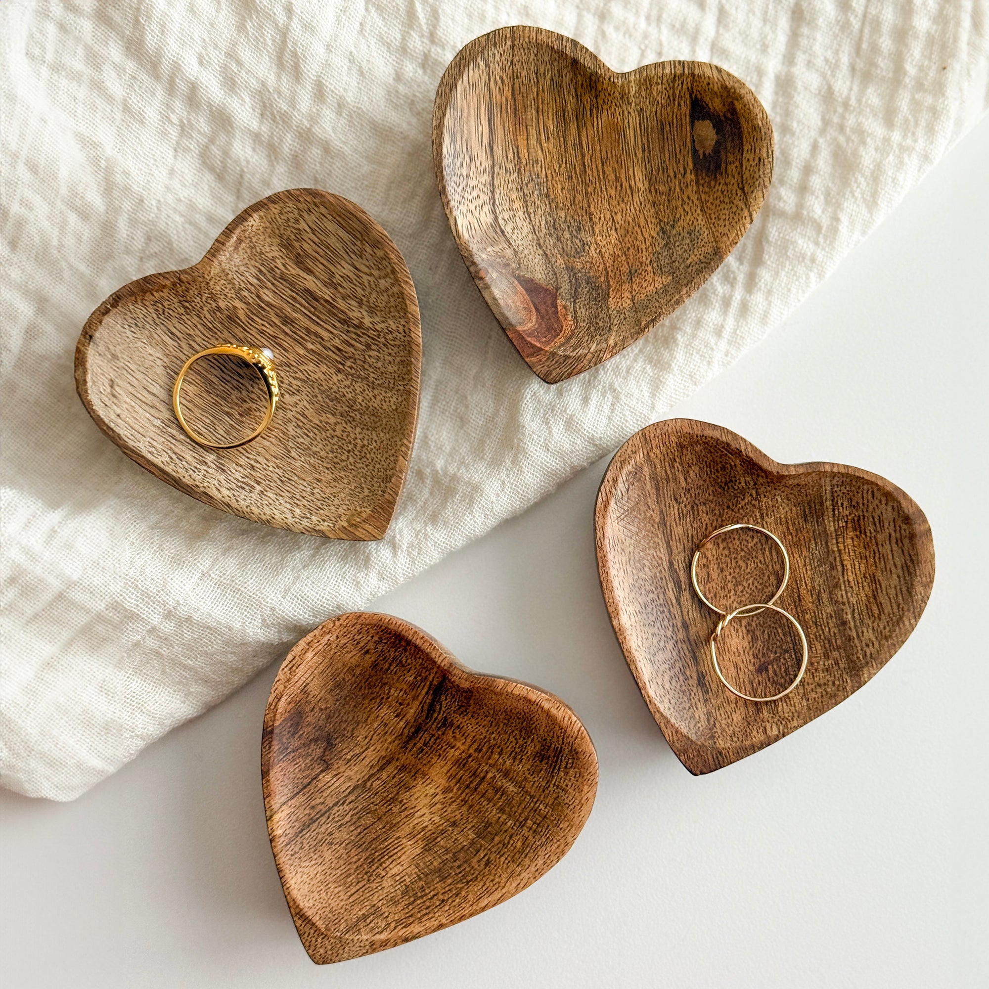 Mini Wood Heart Dish
