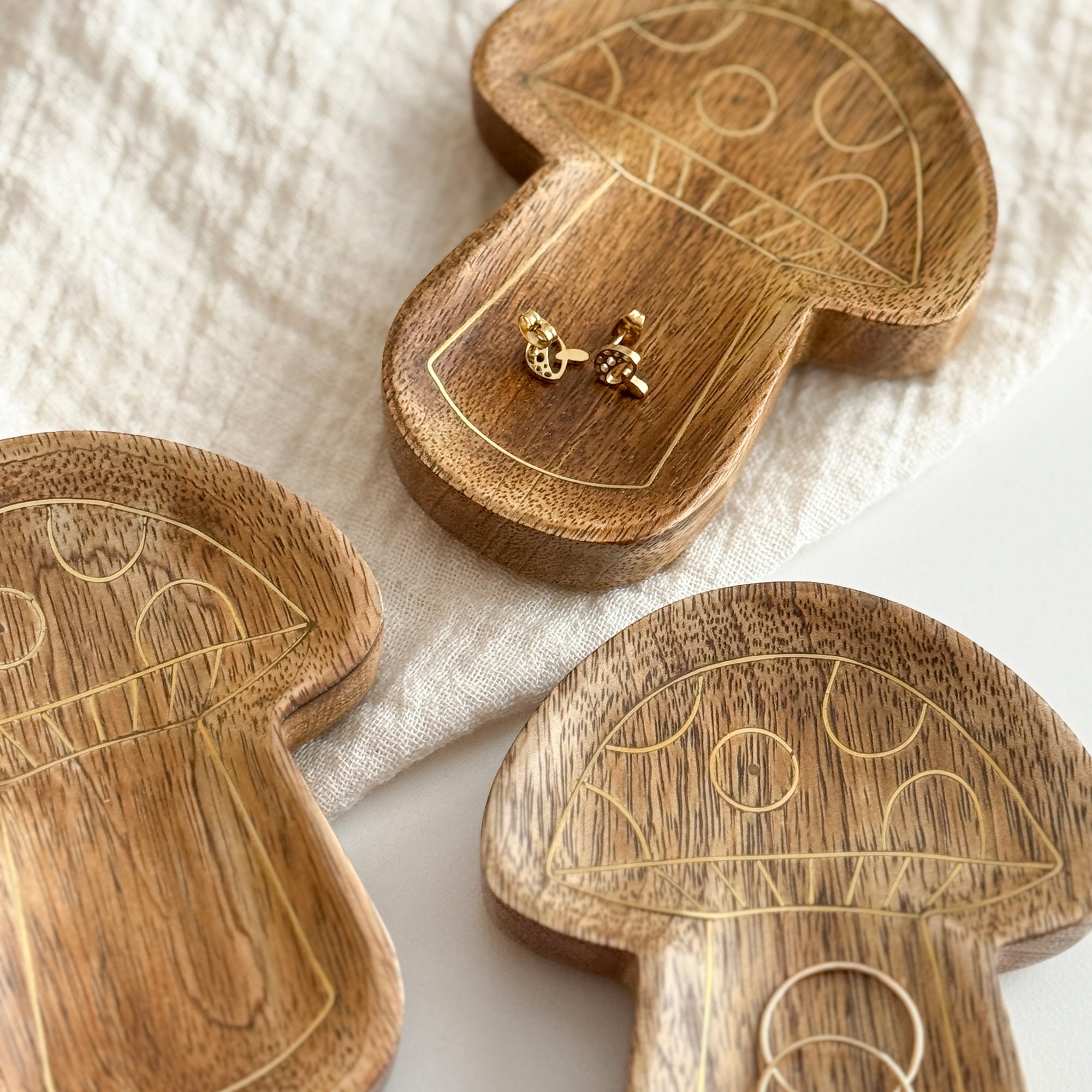 Wood Mushroom Trinket Dish