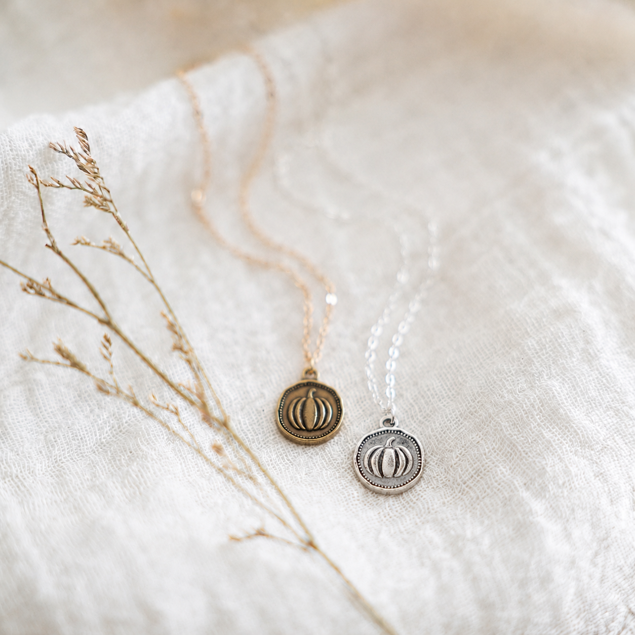 Pumpkin Medallion Necklace