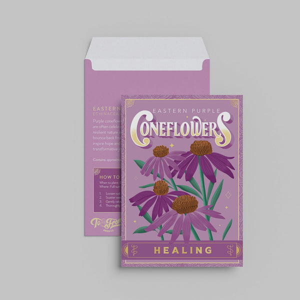Purple Coneflowers Seed Packet (Healing)