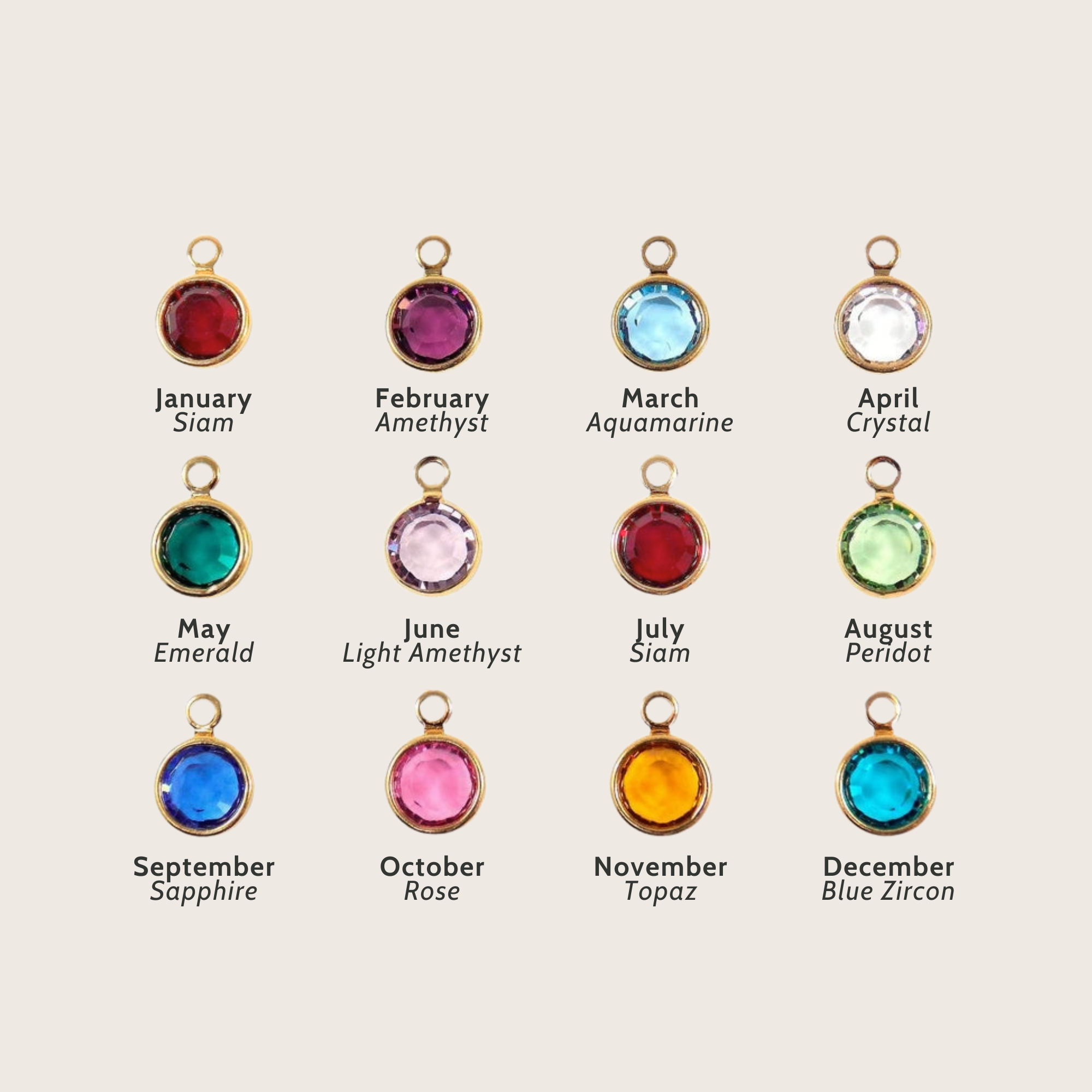 Family Birthstone Necklace