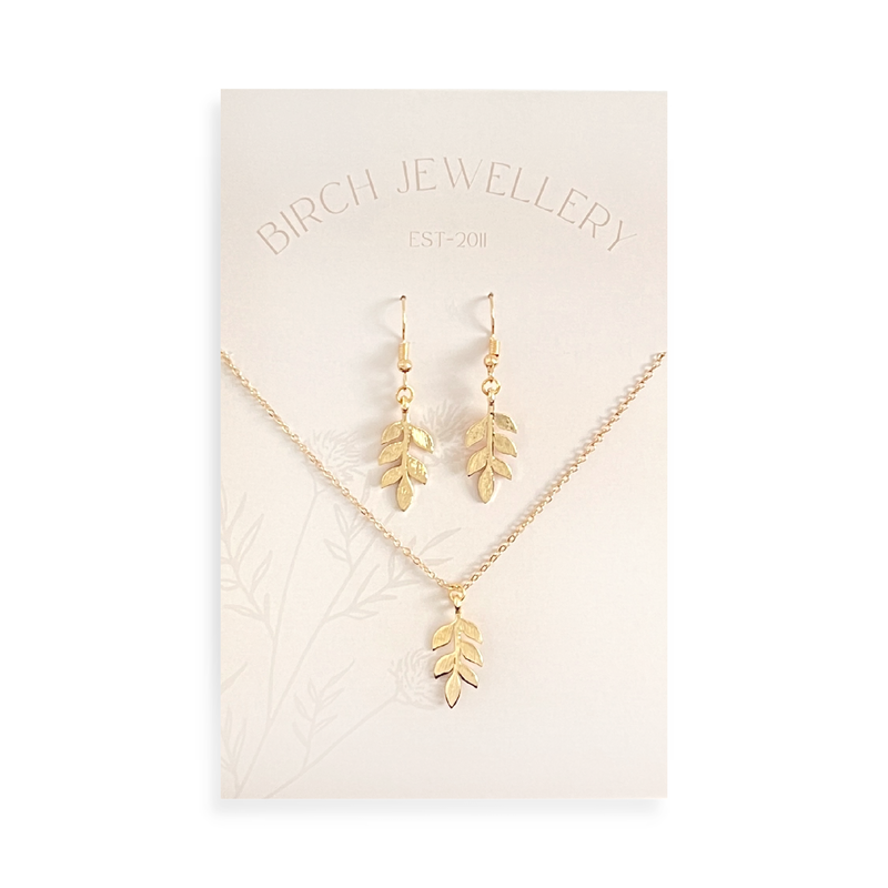 Gold Elegant Leaf Gift Set
